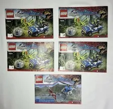 LEGO Jurassic World Instruction Manual Lot 75916 75915 Dilophosaurus Pteranodon