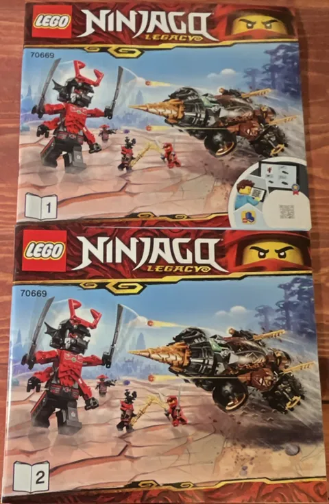 LEGO NINJAGO Legacy 70669 Cole's Earth Driller Instructions Booklets 1 & 2