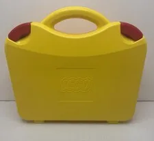 Lego Yellow Hard Plastic Carrying Travel Case Storage Box w/ Handle Snap Closure