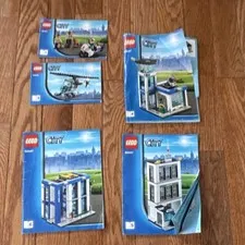 LEGO CITY Police Station 60047 Illustrated Instruction Manuals Booklets 1,3,4-6