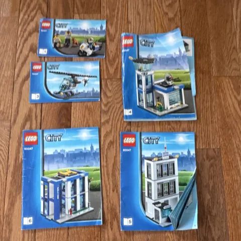 LEGO CITY Police Station 60047 Illustrated Instruction Manuals Booklets 1,3,4-6