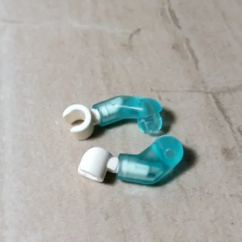 New LEGO Clear Arms ICE Lot of 2 Right Left See BONE INSIDE Translucent Blue