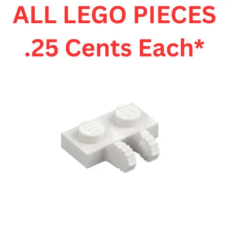 LEGO 50340 1x2 Hinge Plate Dual Fingers White - Genuine LEGO Bulk