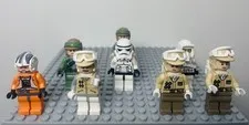 LEGO Star Wars Lot of 8 Minifigures Rebel Troopers Endor Hoth Stormtrooper Scout