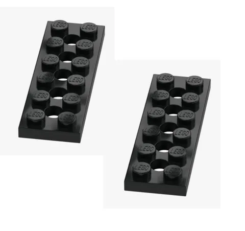 LEGO ® 2x Technic perforated plate 2x6 black 32001 3200126 spare part new plate