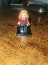 LEGO scarlet witch Minifigure Long Light Brown Hair Dark Red Torso Black Legs