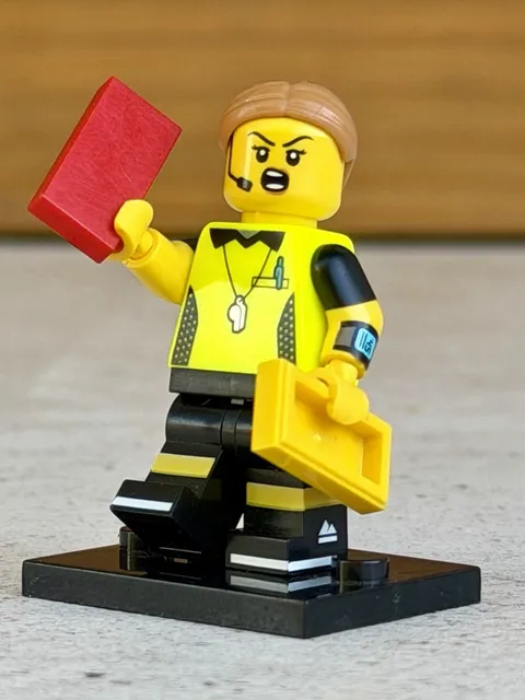 Lego Soccer Football Referee  w/ Red, Yellow Cards & Stand col24-1 World Cup