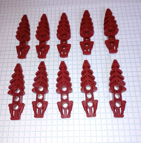 10 pieces Bionicle Lego 50858 Dk Red Visorak Foot with 3 pin holes Genuine Lego