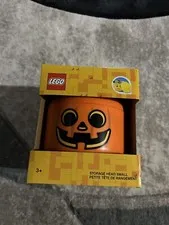 New In Box Small Lego Pumpkin Head Storage Container