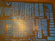 Vintage 70`s 80`s Lego Blue Bricks, Plates, Etc From Space, City Technic Etc.