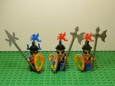 LEGO Minifigure Castle Dragon Knight Master Weapon Shield  Blue Red Lot