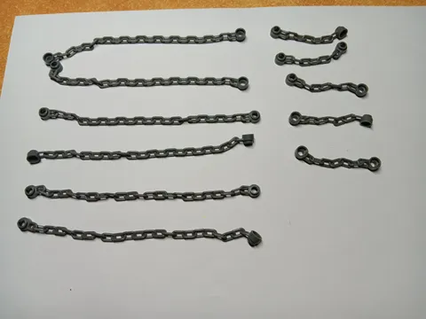 LEGO BULK LOT 11 DARK BLUISH GRAY CHAINS 5 AND 21 LINKS #92338 #30104