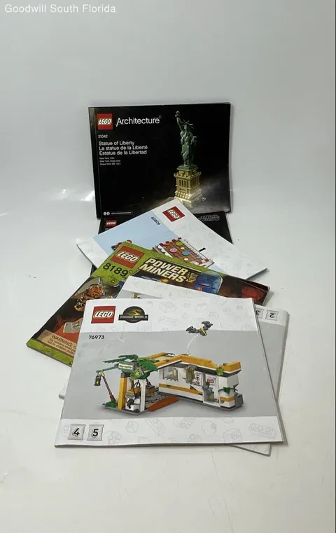 Lot Of 6 Pcs Assorted Lego Large Print Mixed Instruction Manuals For Age 3+
