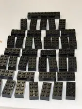 LEGO 46 black blocks pieces parts