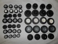 LEGO Technic Wheels Tires Rims 12 Matching Sets 96pcs Lot Bulk Nice!