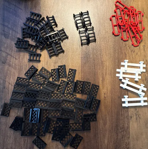 Lego Fences Lot - 96 Pieces - Lattice Spindled Gate Rare 