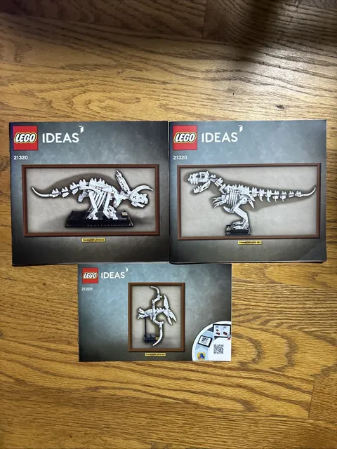 Lot Of 3 Lego instruction manuals Dinosaur: Triceratops, T-Rex, Pteranodon 21320