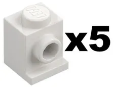 Lego Part 4070 BRICK Headlight White Modified 1 x 1 Stud Qty 5 WH01