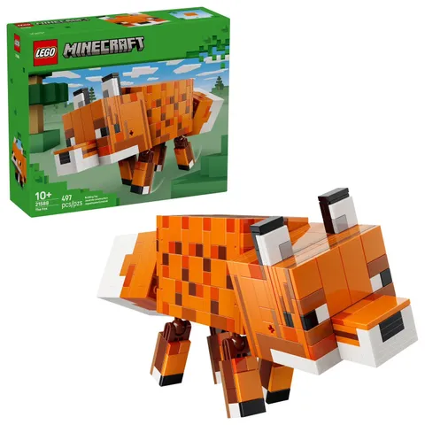 LEGO Minecraft The Fox Building Toy for Kids, 497 Pieces