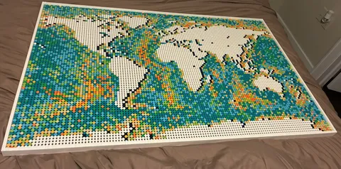 LEGO Art World Map (31203) - Complete/Used w/ Instructions (No Box)