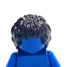 Lego - Minifigure Hair - Dark Brown, Wavy, Messy, Bangs