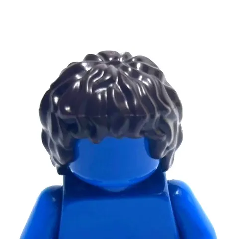 Lego - Minifigure Hair - Dark Brown, Wavy, Messy, Bangs