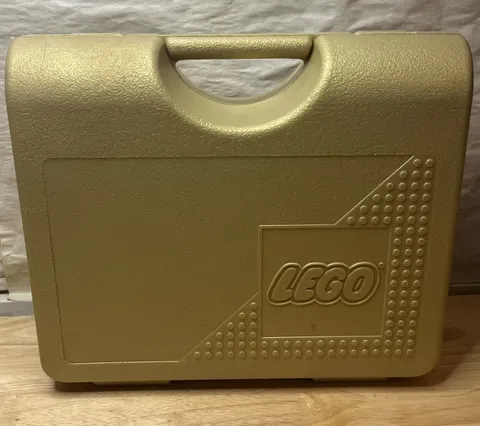 LEGO Metallic Gold Carrying Case Storage Box Container 1997