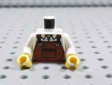 LEGO White Torso w/ Brown Apron Printed Torso Minifig Pocket BJ