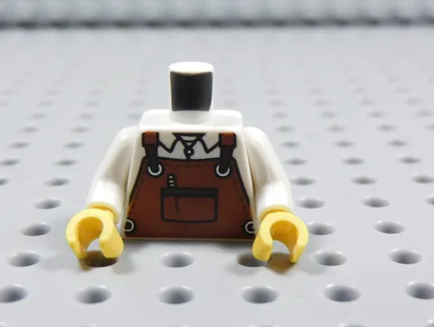 LEGO White Torso w/ Brown Apron Printed Torso Minifig Pocket BJ