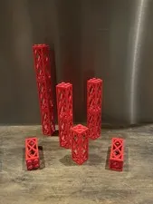 Lego Lattice Pillar Red - Lot Of 10 - Part 2580c01