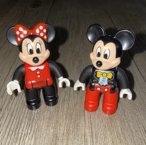 Lego Duplo Figure Disney Mickey Mouse & Minnie Mouse Figurines Lot of 2 Toys