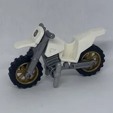 LEGO White Dirt Bike Motorcycle 50860C04 City Tow Truck Trouble Set A7