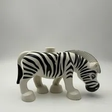 Lego Duplo Building Block Toy Figure Animal Zoo GRAZING ZEBRA Adult