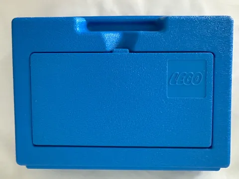 Lego Vintage Carrying Case Blue 1983 Made in USA Mint Condition 13 X 9.5 X 4
