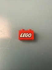LEGO Legoland Red 1x2 Brick LEGO Logo Closed O Style 3004pb007 Vintage RED
