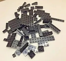 Mixed Lot of 65 LEGO Panels Black Variety Building Pieces Loose Parts