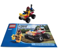 LEGO City #4427 Fire ATV 100% Complete w/ Instruction & Minifigure