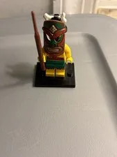 LEGO Island Warrior Minifigure Series 11 Collectible with Tiki Mask and Spear