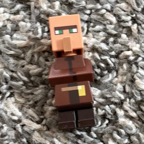 LEGO Minecraft Villager Minifigure Brown Outfit - Head, Torso & Legs