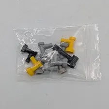 LEGO 1x1 tap (9 pcs) + 1 vertical clip various color Brick lot