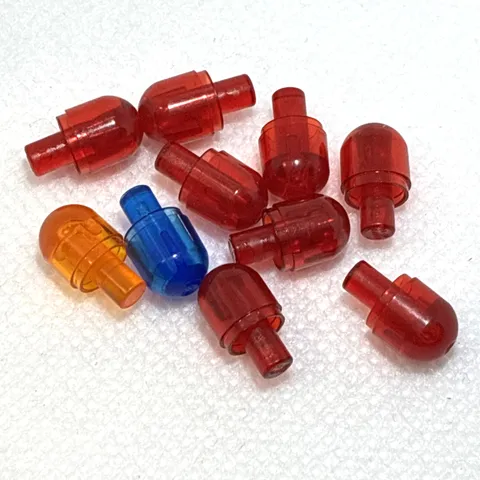 LEGO Parts - Trans-Assorted Bar with Light Cover (Bulb) - No 58176 - QTY 10