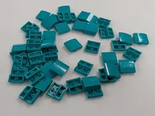 Lego x50 New Dark Turquoise Slope, Curved 2 x 2 x 2/3 # 15068 MOC Bulk Parts Lot
