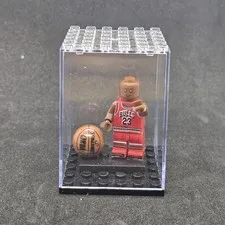 NBA Basketball Figure Toy Collectible Michael Jordan #23 Bulls Acrylic Box Lego