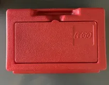 Lego 11x7.5x3.5" Storage Box Organizer Carry Case Red Plastic 1982 USA Interlego