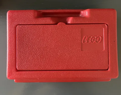 Lego 11x7.5x3.5" Storage Box Organizer Carry Case Red Plastic 1982 USA Interlego