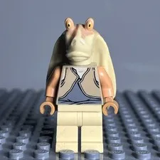 Lego Jar Jar Binks Minifigure Star Wars Episode 1 75080 9499 7929 sw0301 - 3H