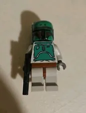 Lego Star Wars Boba Fett Minifigure Classic Gray Green jet pack helmet vintage