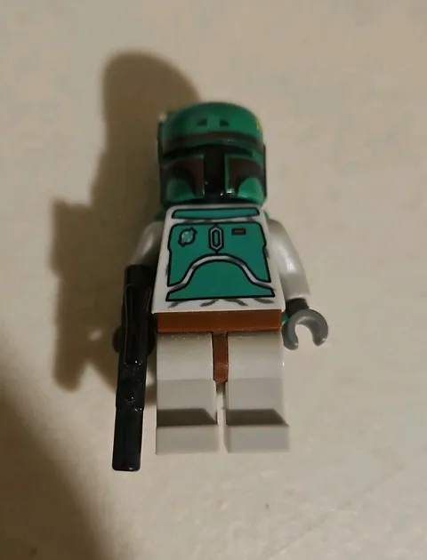 Lego Star Wars Boba Fett Minifigure Classic Gray Green jet pack helmet vintage