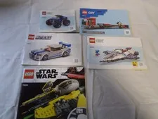 LEGO Instruction Manual Lot 5 Books Star Wars City Speed Champions No Pieces