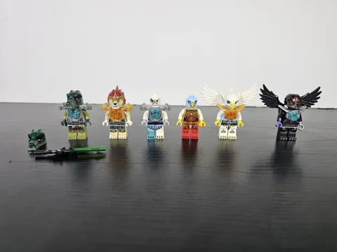 LEGO Legends of Chima Animals Minifigures 6 Fig Lot CHI Armor Weapon Lion Eagle